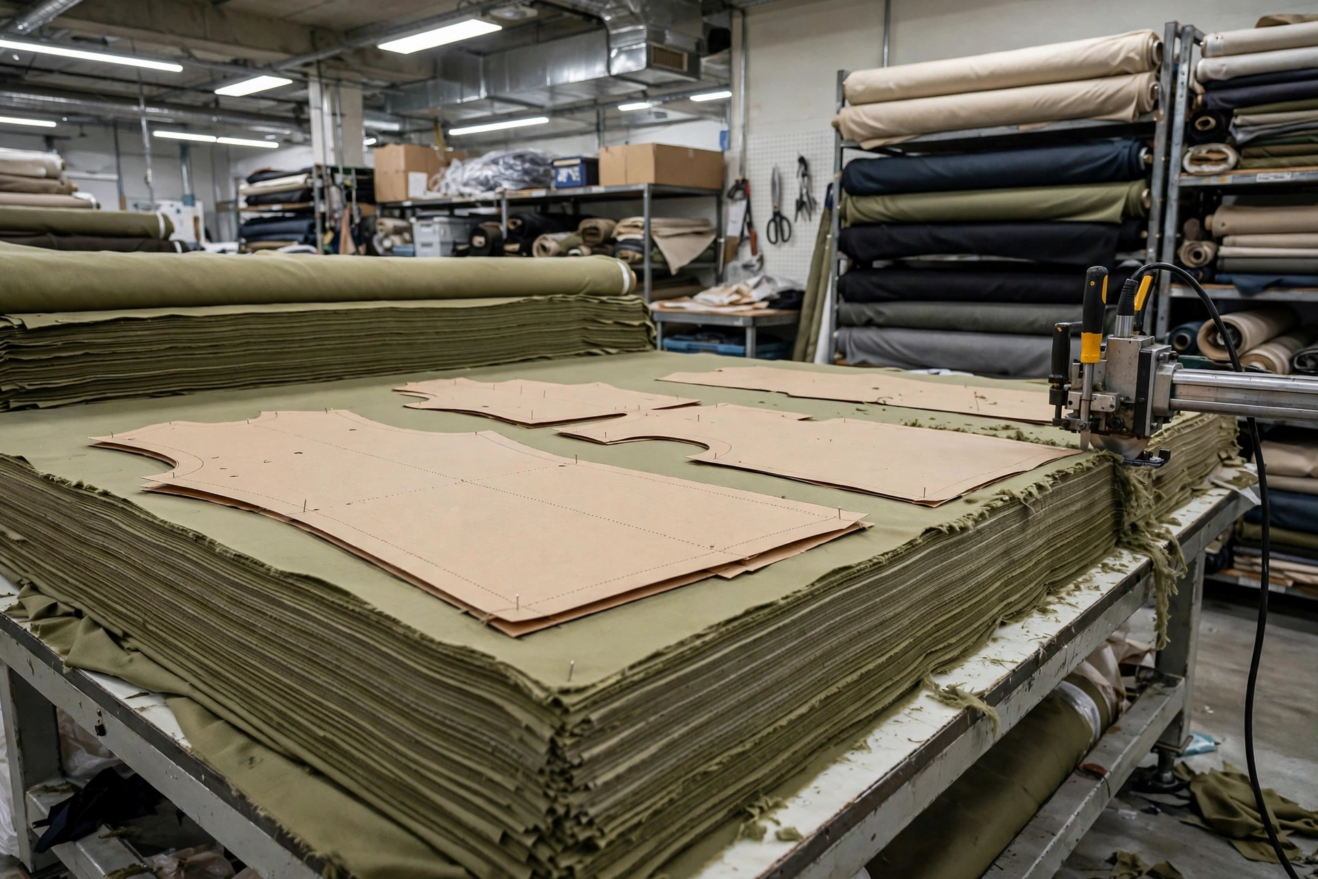 AI illustration of apparel fabric preparation in China